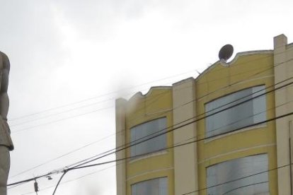 El monumento al cacique Achamba, de quien la ciudad tomó nombre.