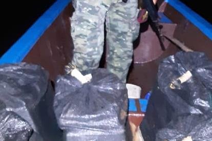 La canoa estaba en un puerto improvisado de General Farfán, Sucumbíos.