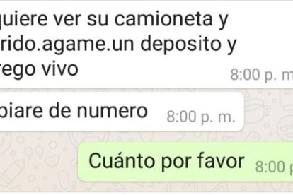 Estos mensajes de WhatsApp fueron enviados por los captores.