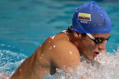 El nadador ecuatoriano Tomás Peribonio debutó en los JJ.OO. de Tokio en los 400 metros combinados.