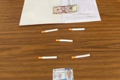 Los cigarrillos incautados.