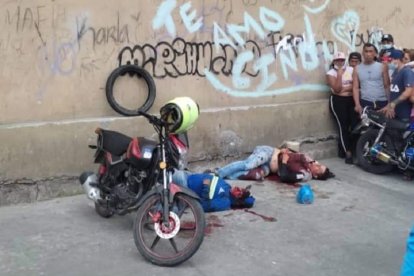 Cerca de la avenida Casuarina fueron victimados dos mototaxistas.