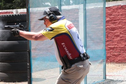 Roberto Gilbert, mentalizador del torneo de tiro práctico.