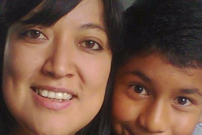 Andrea y su hermano Andrés hace ocho años.