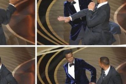 Will Smith se  levantó y abofeteó al comediante Chris Rock.