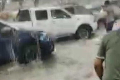 Imagen tomada minutos antes de que Vicente sufriera la descarga eléctrica.