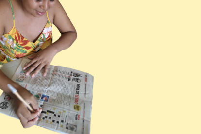 Denny Añapa resolvía los desafíos  de la sección de Entretenimiento cuando se dio cuenta que era la ganadora de media ‘luca’.