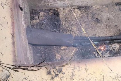 Esta sería la caja de la cual el sujeto se quería sustraer los cables.