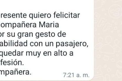 Los dirigentes de la cooperativa la felicitaron por su actuar.