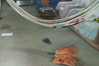 Así quedó la escena luego de la balacera.