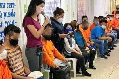 Actividades en la comunidad terapéutica de la cárcel de El Inca, en Quito.