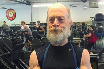 El actor en su faceta de gimnasio.