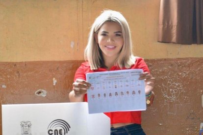 La aspirante a la Alcaldía del cantón guayasense obtuvo el 41,76 % de los votos.