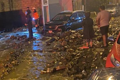 Los efectos del aguacero.