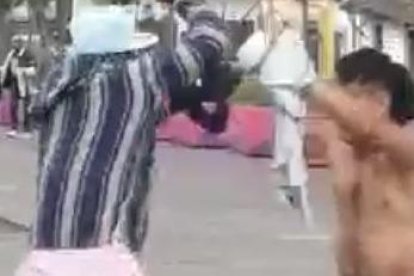 El agresor sacó un cuchillo y se fue en contra de un colombiano de 26 años.