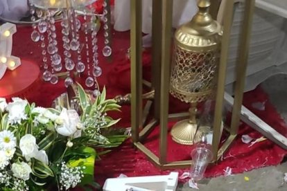 La huellas de la tragedia dentro del inmueble.