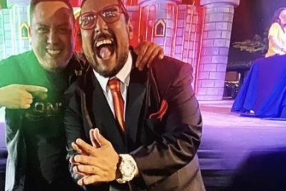 Gino Freire con su pana de la comedia y el humor, Pedro Ortiz.