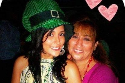 María Fernanda junto a su progenitora. Eran inseparables.