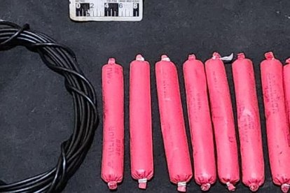Estos fueron los explosivos encontrados en una vivienda del Guasmo.