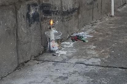 En este sitio murió el menor de edad.