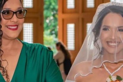 Maricela con su hija.