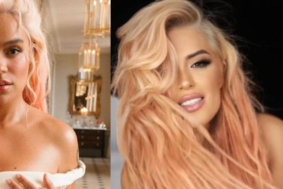 Alejandra Sánchez (derecha) reconoce su parecido a la cantante.