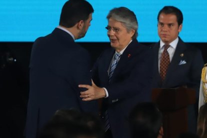 Álvarez y Lasso en la sesión solemne.