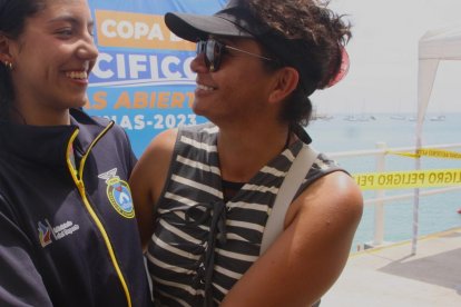 Danna Martínez, líder en damas, tuvo el apoyo de madre, Marielena Moreno.