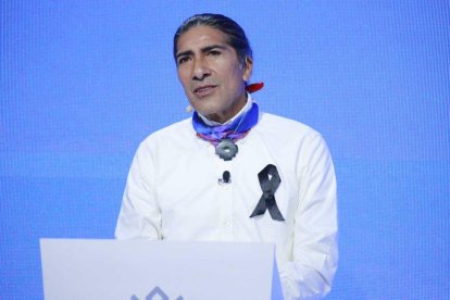 Yaku Perez en el debate del CNE.