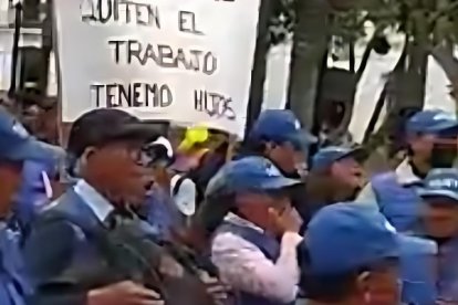En el Centro Histórico, ante el Municipio, se registró un plantón.