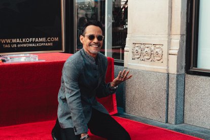 Marc Anthony recibió su estrella en el Paseo de la Fama.
