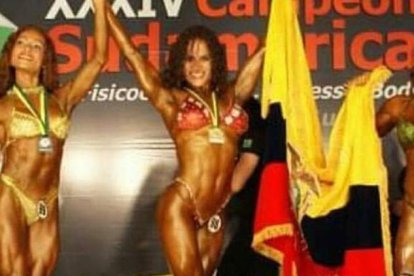 La licenciada durante sus competencias.