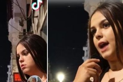 La joven fue abordada por un tiktoker en la calle.
