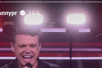 Bad Bunny subió una historia del concierto.