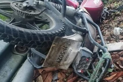 Así quedó la moto.