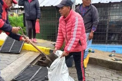 Los residentes hicieron una minga el día anterior, para dejar en buen estado el lugar.