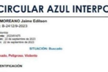 El boleto de circular azul que pesaba sobre alias Jhonny.