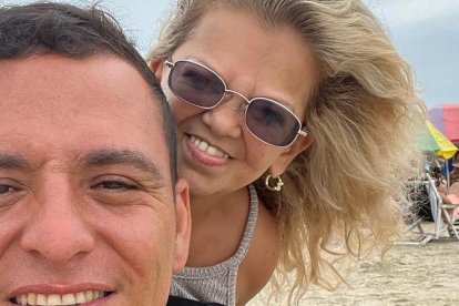 Luz María y su novio. No dio muchos detalles de la relación.