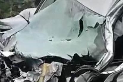 La camioneta involucrada.