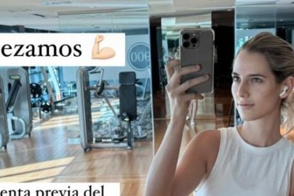 Lavinia en su rutina de ejercicio.