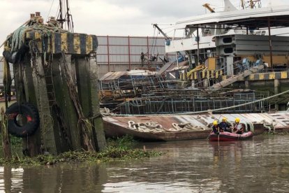 La búsqueda inició en una zona en donde atracan embarcaciones.