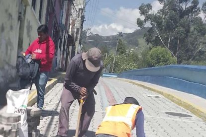 Los obreros hicieron las reparaciones a finales de enero de 2024.