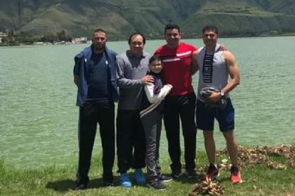 Wiliam Cazarín, Delio Marfil, Raziel Ku y Leonardo Barrera, del Guerreros Quintana Roo de México.