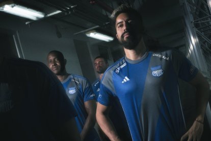 Christian Noboa, con la nueva piel del Emelec.