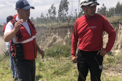 Desde la parte alta de la quebrada se pudo observar el año en el canal de riego.