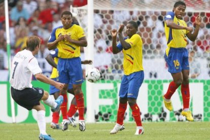 El uniforme de Ecuador en el Mundial 2006.