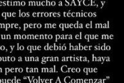 Mar se disculpó con Silvana Ibarra por los errores en su presentación.