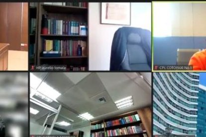 Daniel Salcedo encendió el micrófono, durante la diligencia de testimonio anticipado de Mayra Salazar.