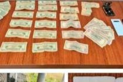 Dinero en efectivo, una moto y comprobantes de pago constan entre las evidencias.