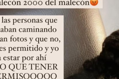 Captura de la publicación que hizo Yilda con su malestar.